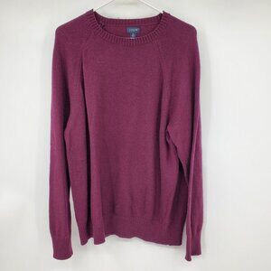 J.‎ Crew Lambswool Blend Maroon Crewneck Pullover Long Sleeve Sweater XL